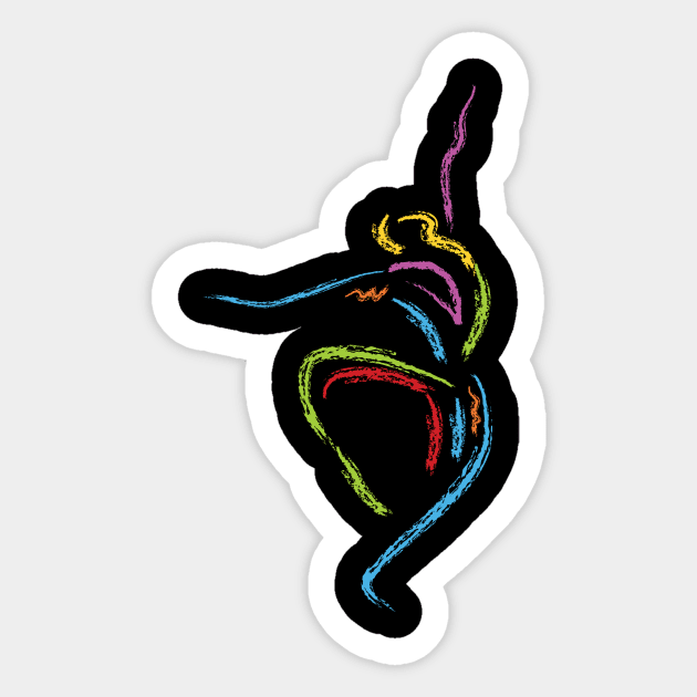 Colorful Dancer Paint Brush Style Sticker by jazzworldquest